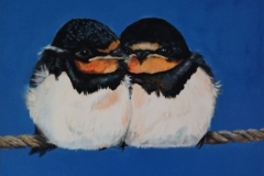 2-birds, acryl, 100 x 80  Verkocht
